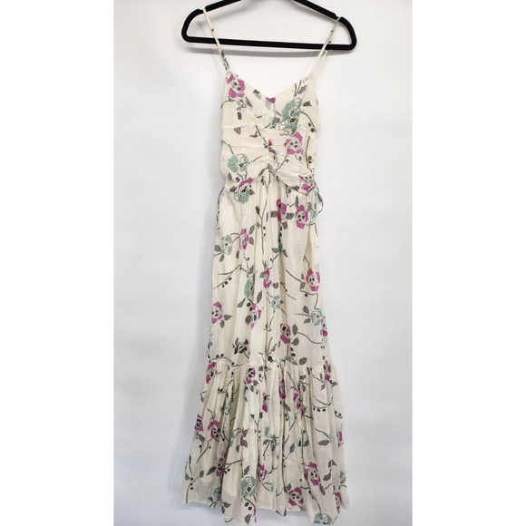NWT Isabel Marant Etoile Giana Floral Maxi Dress Size 38 US 6 Ecru #1E502 - Picture 2 of 15